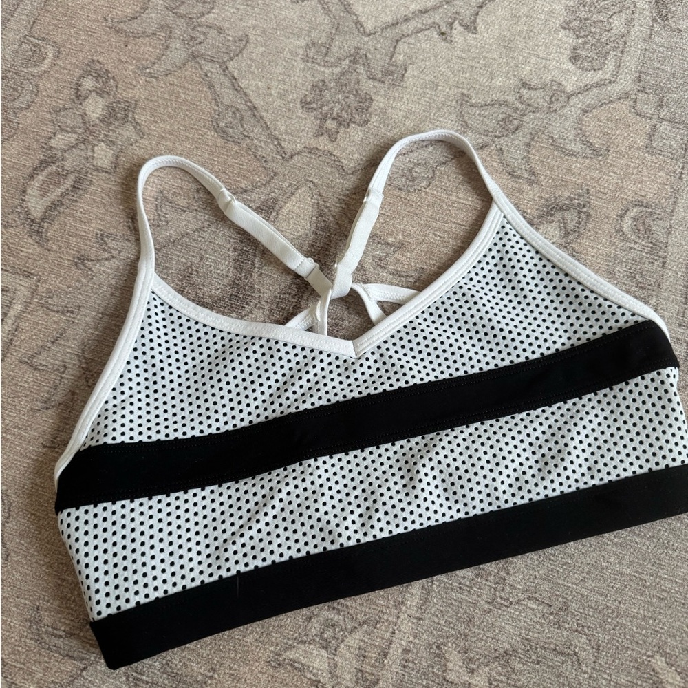 Black and White Women's Sports Bra